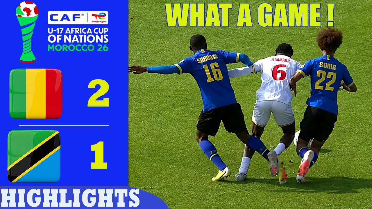 Mali vs Tanzania Highlights & All Goals | U17 Africa Cup of Nations 2026 background