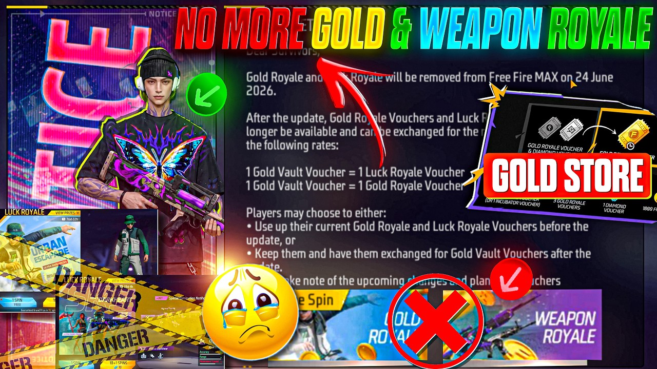 ❌remove Gold & Weapon Royale From Game 😭 New Gold Vault Store 🤫 Exchange With Gold 😮 Ff New Change 📢
