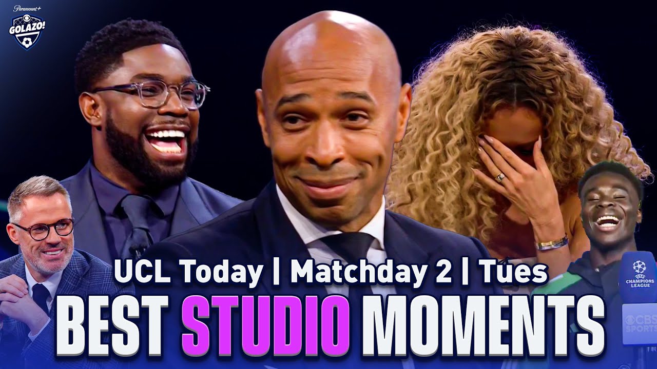 Bukayo Saka joins Kate Scott, Henry, Micah & Carragher | UCL Today BEST Moments | MD 2 background