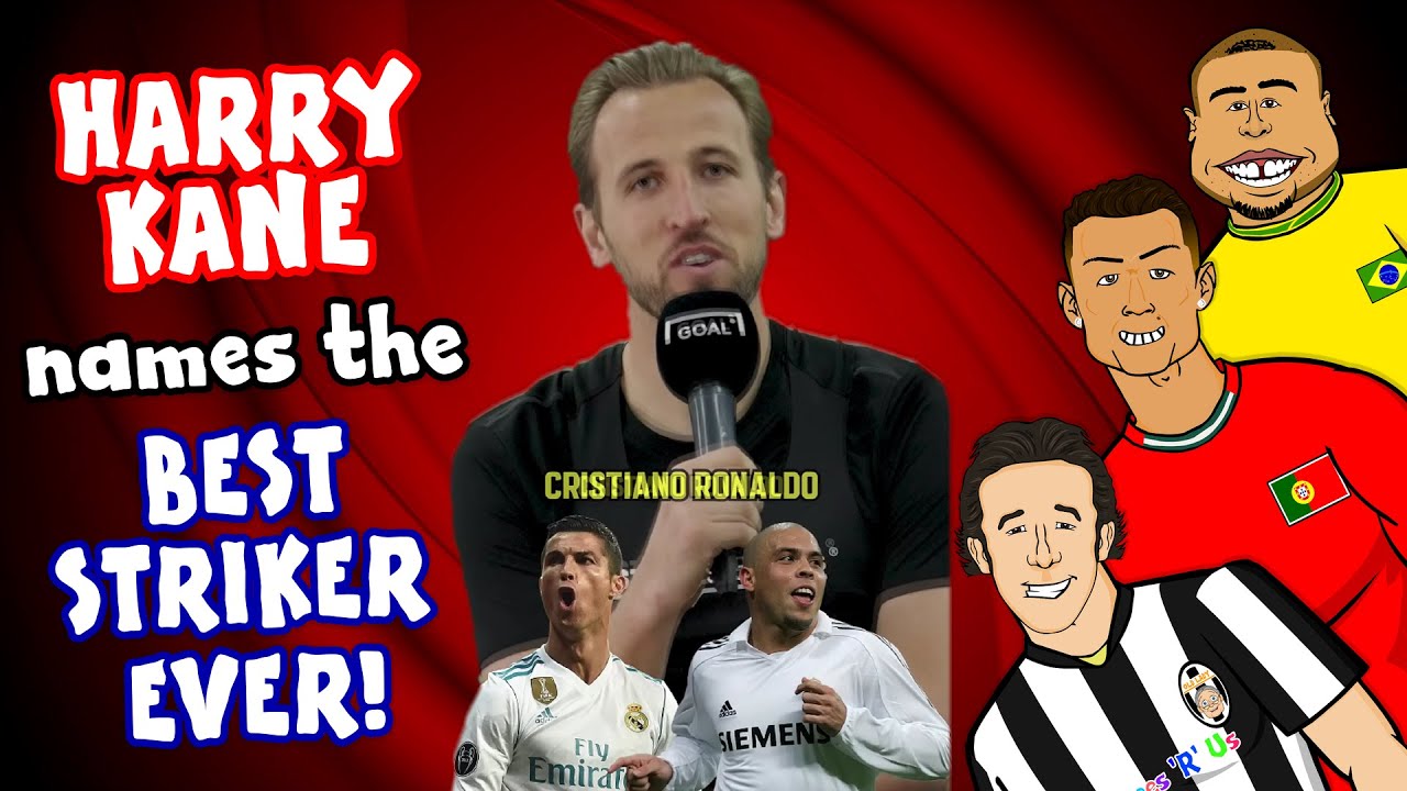 HARRY KANE picks the BEST STRIKER EVER! Footballers React😂 background