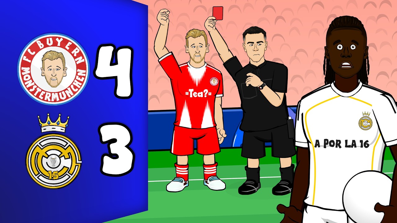 CLASSIC🔥 Bayern Munich 4-3 Real Madrid (Champions League Highlights Camavinga red card!)