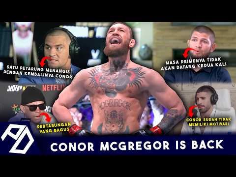 REAKSI PARA PETARUNG ATAS KEMBALI CONOR McGREGOR KE PANGGUNG UFC (Sub Indo) background