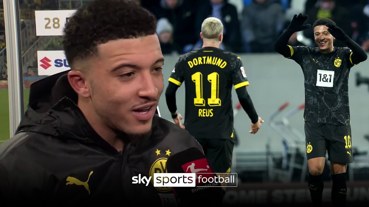 "Ever since I came back, it's felt like home" 💛 | Sancho reacts to his assist on Dortmund return background