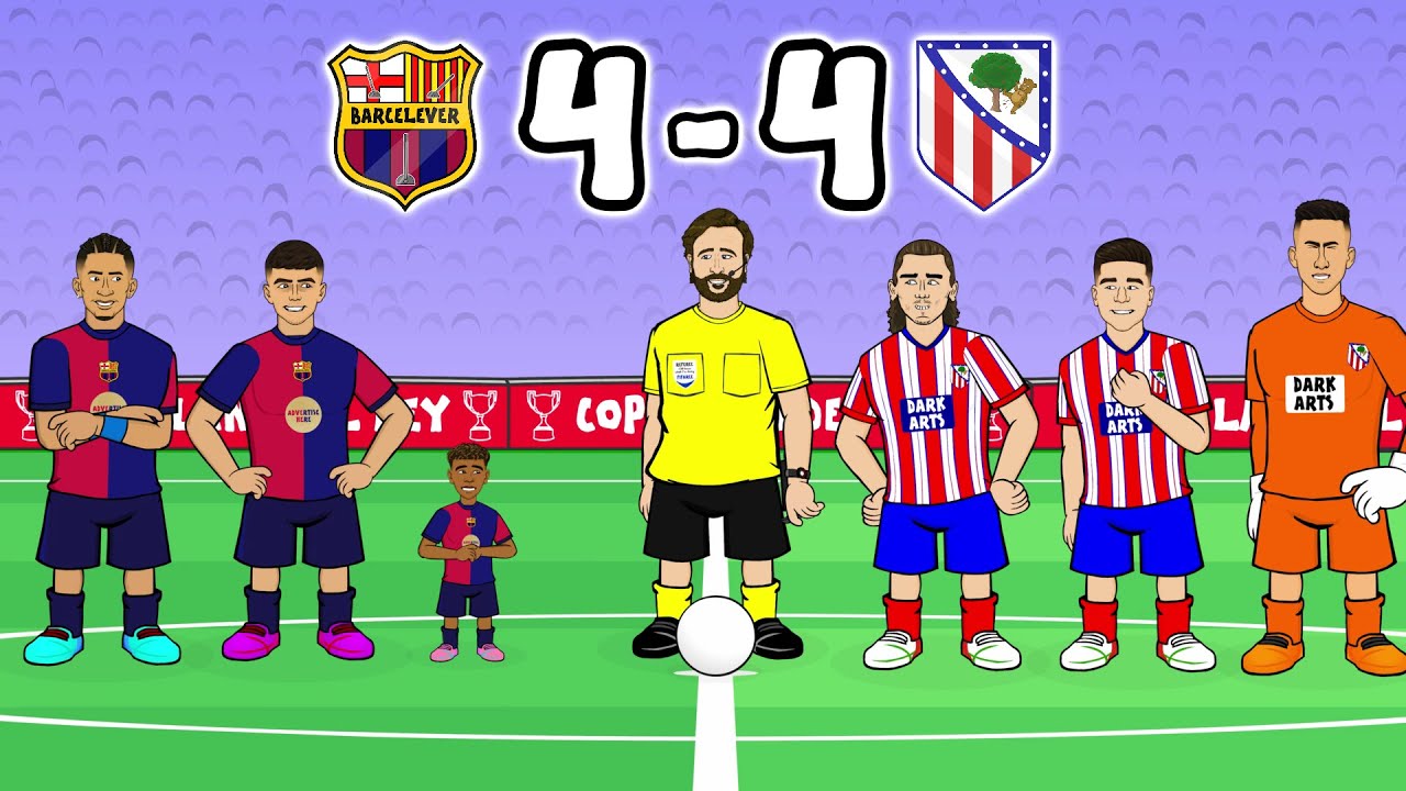 4-4🔥 FC BARCELONA vs ATLETICO MADRID (Copa Del Rey 2025 Goals Highlights) background