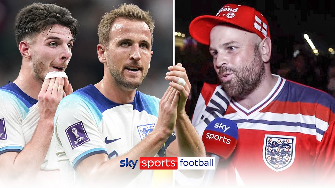 England fans react to their 0-0 draw with USA background