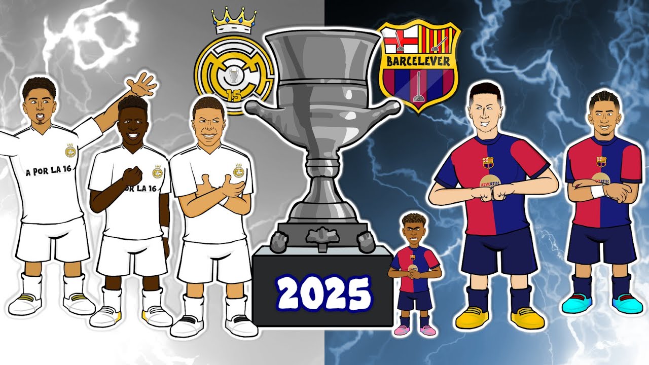 REAL MADRID vs FC BARCELONA🏆 Supercopa de España 2025 background