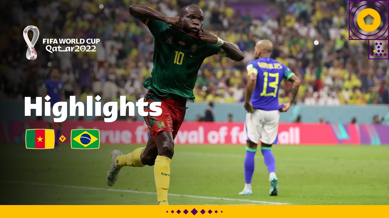 Dramatic late winner! | Cameroon v Brazil | FIFA World Cup Qatar 2022 background