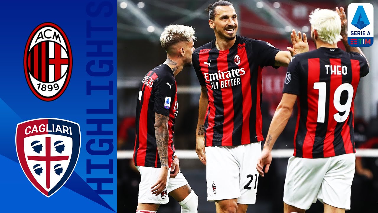 Milan 3-0 Cagliari | Zlatan Scores on Final Day Win for Milan | Serie A TIM background