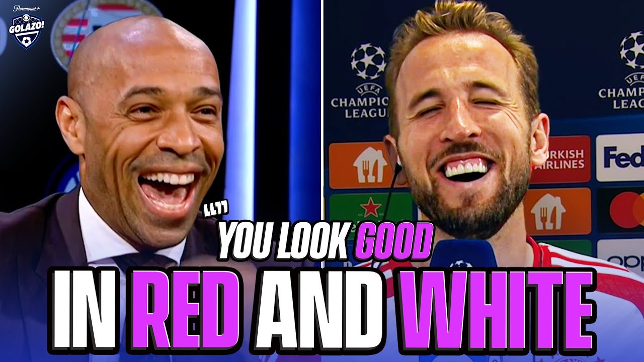 Thierry Henry jokes with Harry Kane after Bayern beat Man Utd! 🔴⚪ | UCL Today | CBS Sports Golazo backdrop