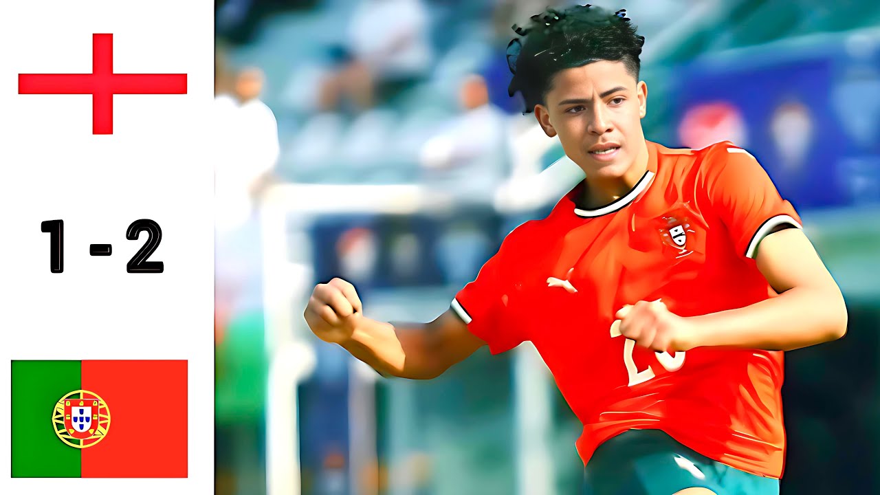 England 1 x 2 Portugal U16.Cristiano Ronaldo Junior.Extended Highlights & All Goals 2025 background