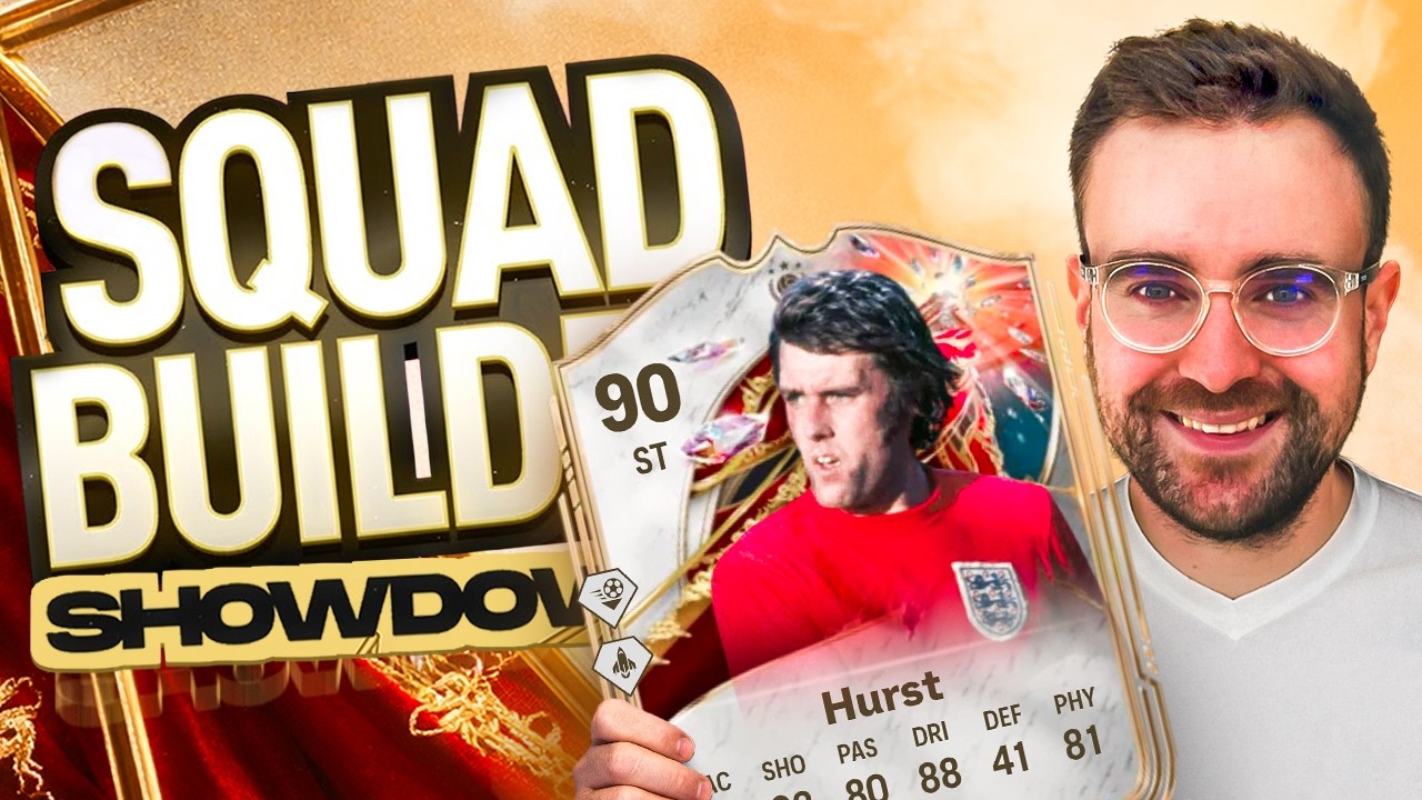 ‘66 WORLD CUP HATTRICK HERO GETS AN ICON CARD!!! FC26 Squad Builder Showdown on Sir Geoff Hurst background