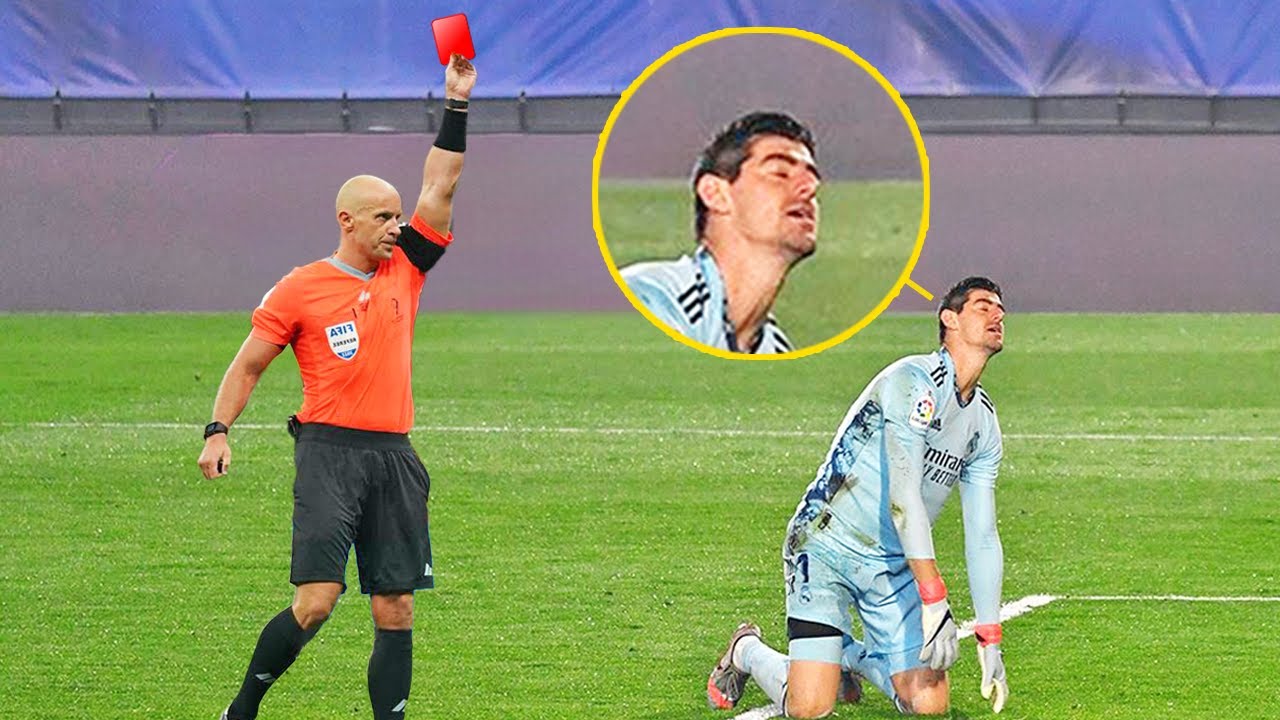 INSANE Goalkeepers Red Cards in Football background