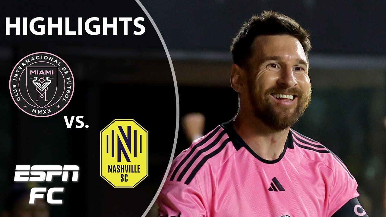 LIONEL MESSI BRACE ๐ Inter Miami vs. Nashville SC | MLS Highlights | ESPN FC background