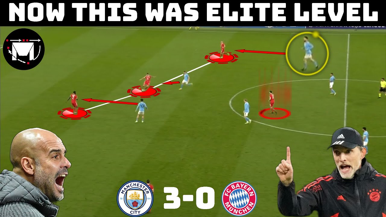Tactical Analysis : Manchester City 3-0 Bayern Munich | A Real Chess Match Between Pep and Tuchel | background