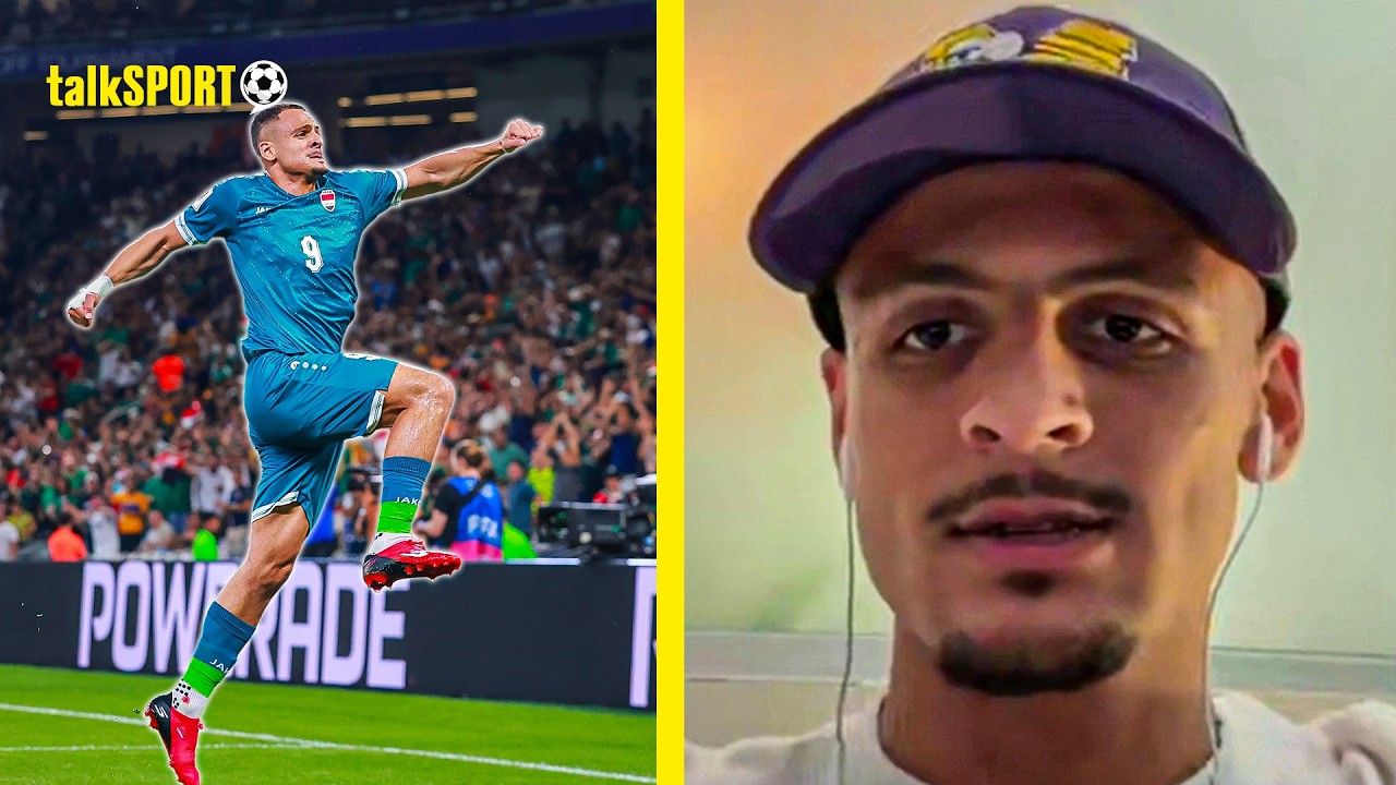 "ENJOY THE MOMENT" Iraq striker Ali Al-Hamadi REFLECTS on qualifying for World Cup after 40 YEARS background