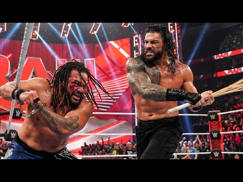 WWE Raw 25 May 2026 - Roman Reigns Brutally Attack Jecob Fatu Full Match | WWE Raw 2026 Highlights background