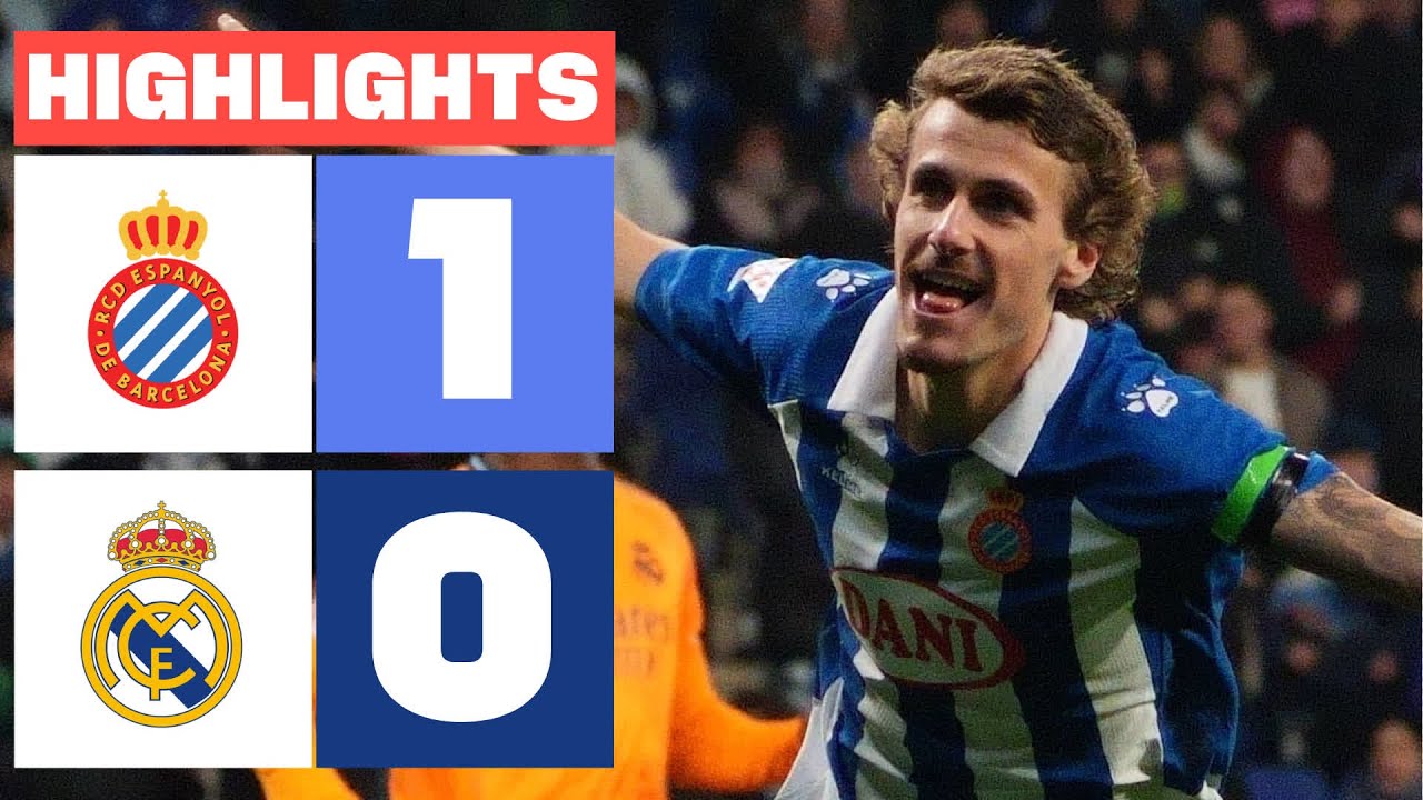 RCD ESPANYOL 1 - 0 REAL MADRID I RESUMEN LALIGA EA SPORTS background