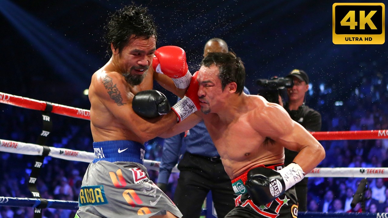 Manuel Marquez VS. Manny Pacquiao - 4 | 4K - FULL HIGHLIGHTS #boxing #sports #combat background