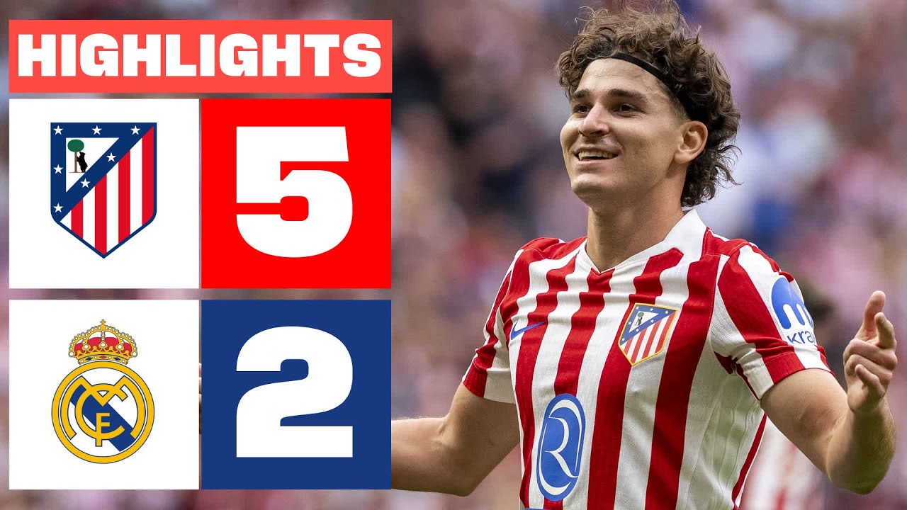 ATLÉTICO DE MADRID 5 - 2 REAL MADRID | RESUMEN LALIGA EA SPORTS background