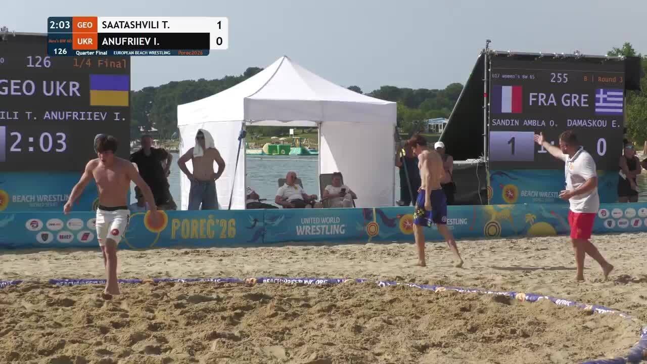 Tariel SAATASHVILI (GEO) vs. Ivan ANUFRIIEV (UKR) • Quarter Final • Men's BW 60Kg background