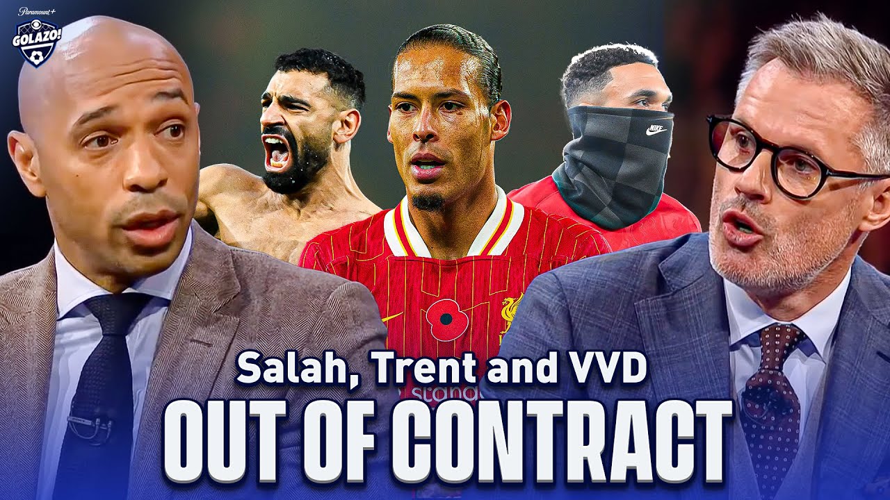 "It was wrong" | Henry & Carragher debate Salah, Trent & Van Djik's contract disputes | UCL Today background