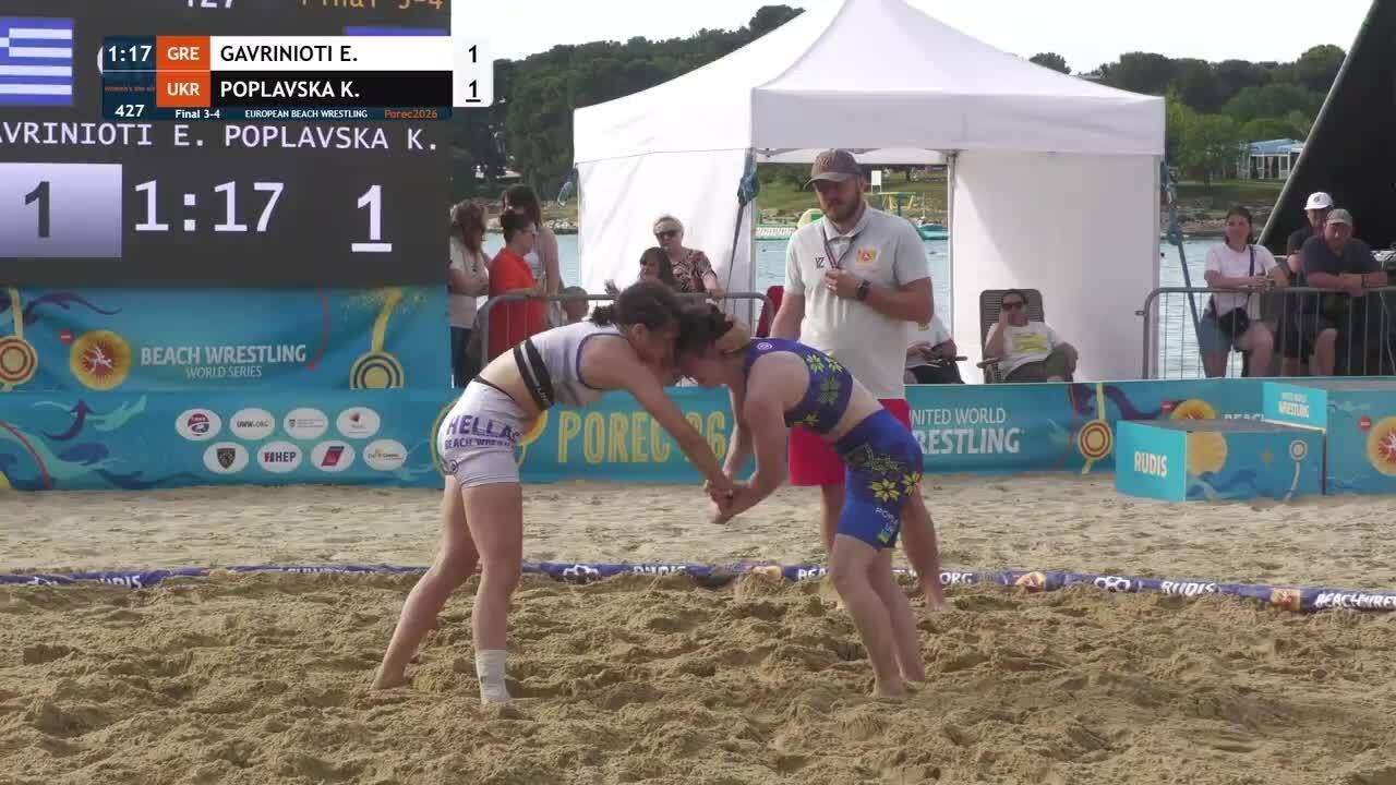 Eleni GAVRINIOTI (GRE) vs. Karolina POPLAVSKA (UKR) • Final 3-4 • Women's BW 60Kg background