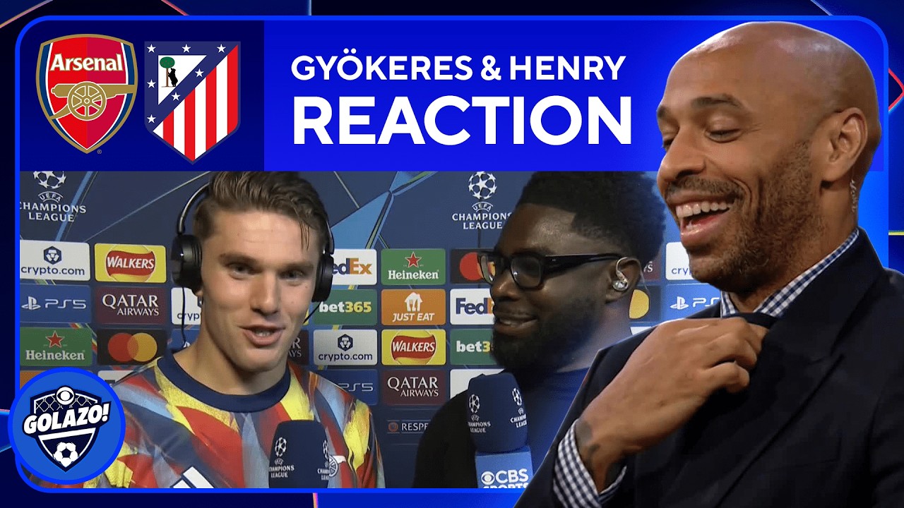 REACTION from Viktor Gyökeres & Thierry Henry As Arsenal Beat Atletico Madrid 🔴 | UCL Today backdrop