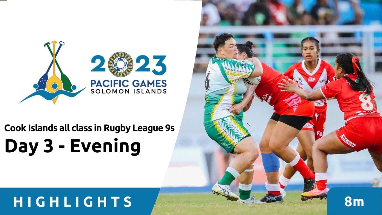 Cook Islands all class in Rugby League 9s | 2023 Pacific Games background