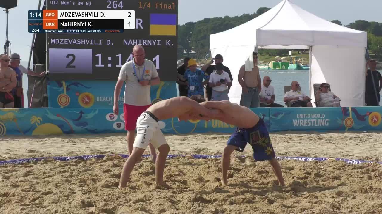 Davit MDZEVASHVILI (GEO) vs. Kiril NAHIRNYI (UKR) • Quarter Final • Men's BW 60Kg background