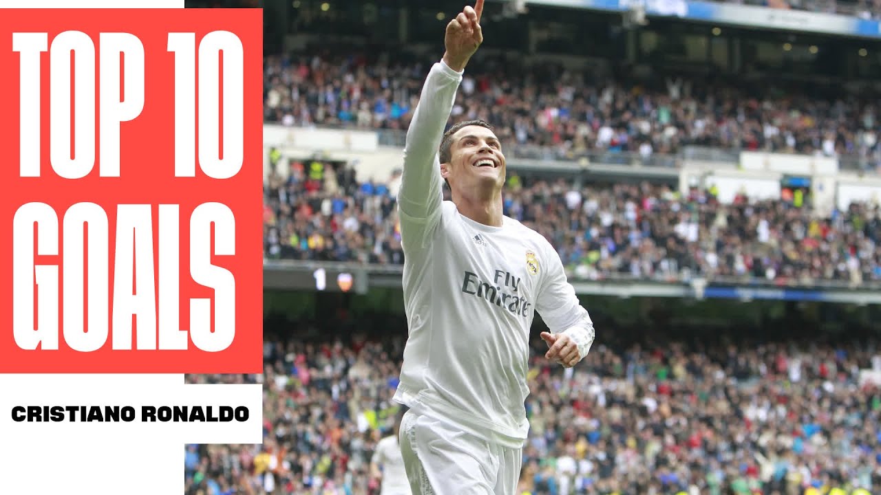 TOP 10 GOALS Cristiano Ronaldo LALIGA background