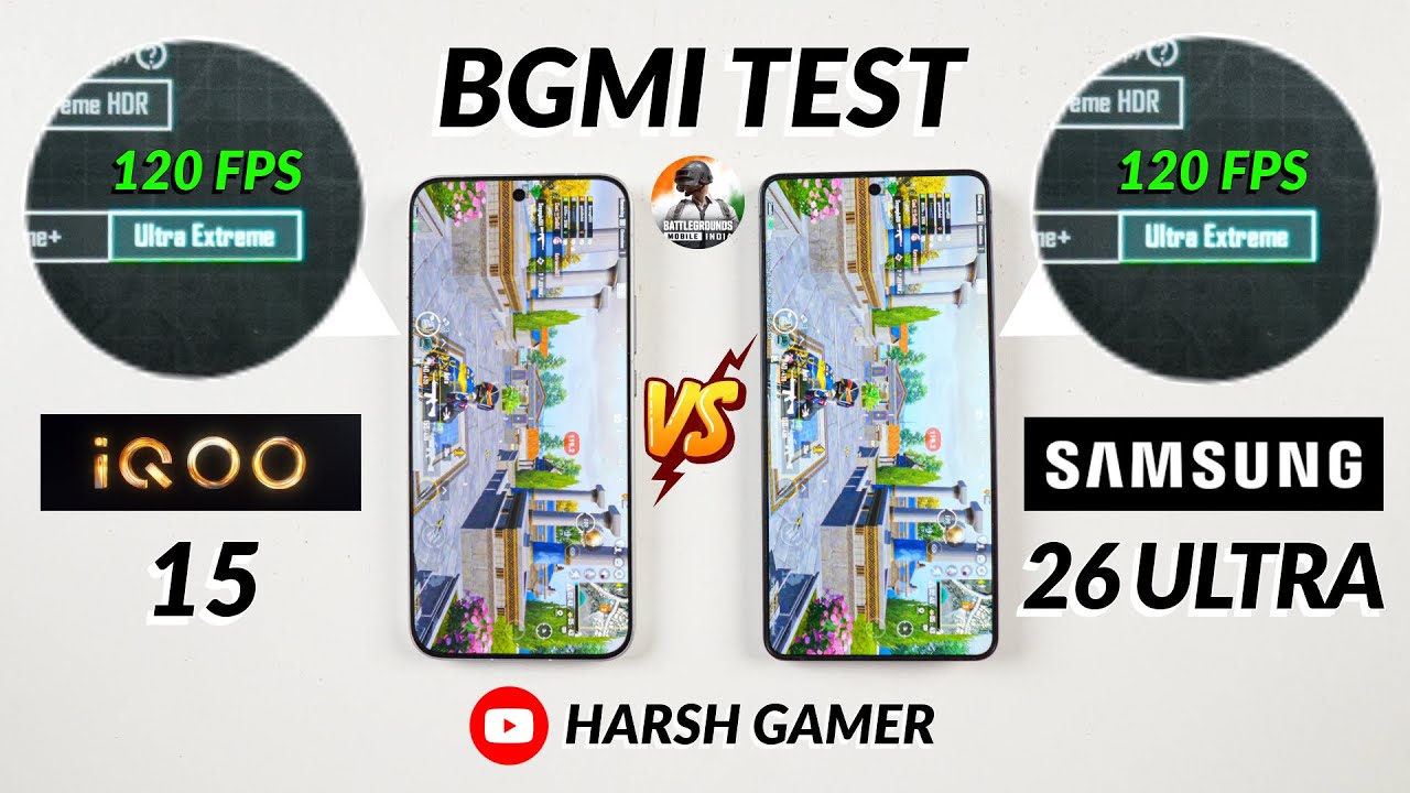 Samsung S26 Ultra vs iQOO 15 BGMI Test, Heating & Battery Test | Beast Gaming Phones 💪