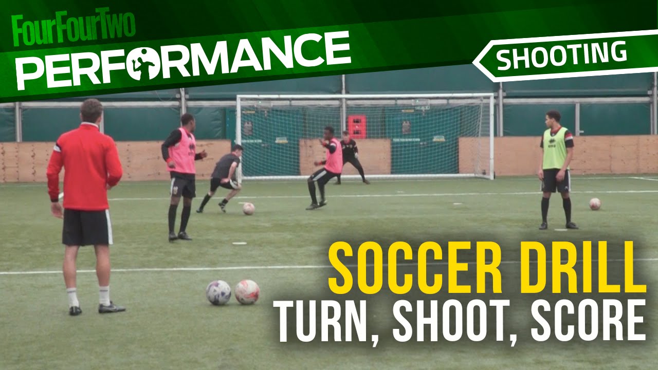 Soccer shooting drill: Turn, shoot, score – every time | MK Dons Academy background