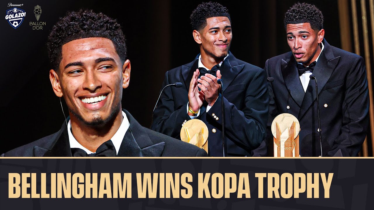 Jude Bellingham wins the 2023 Kopa Trophy! 🏆 backdrop