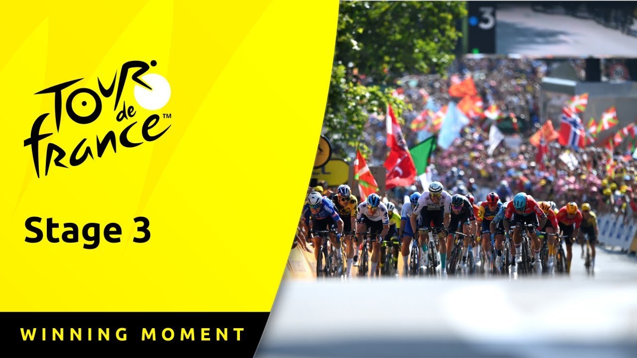 History-making stage win | Stage 3 Tour de France 2024 Highlights background