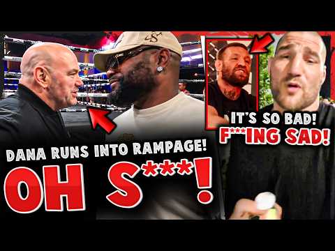 Dana White RUNS INTO Rampage Jackson! Sean Strickland ABSOLUTELY GOES OFF! Conor McGregor background