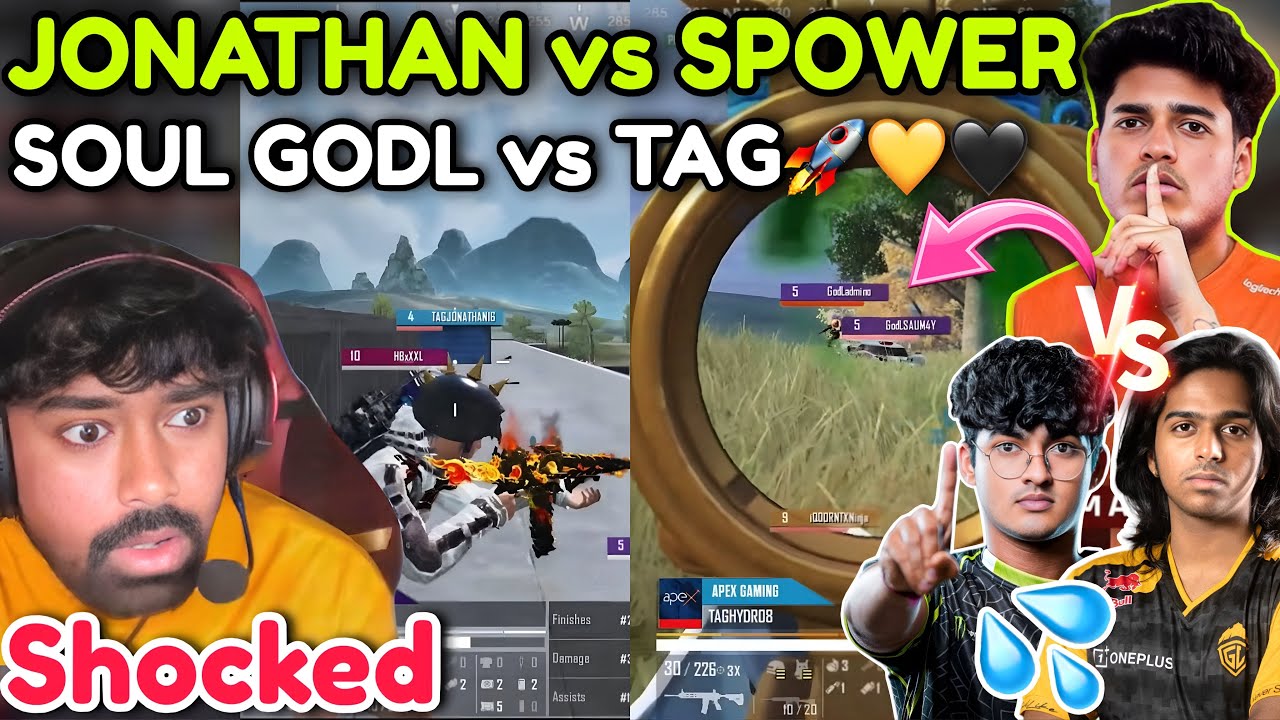 😱Neyoo Shocked🇮🇳 JONATHAN 1v3 OG🦧 🥶JONATHAN Running Reflex 🚙🔥SOUL GODL vs APEX 🚀💛