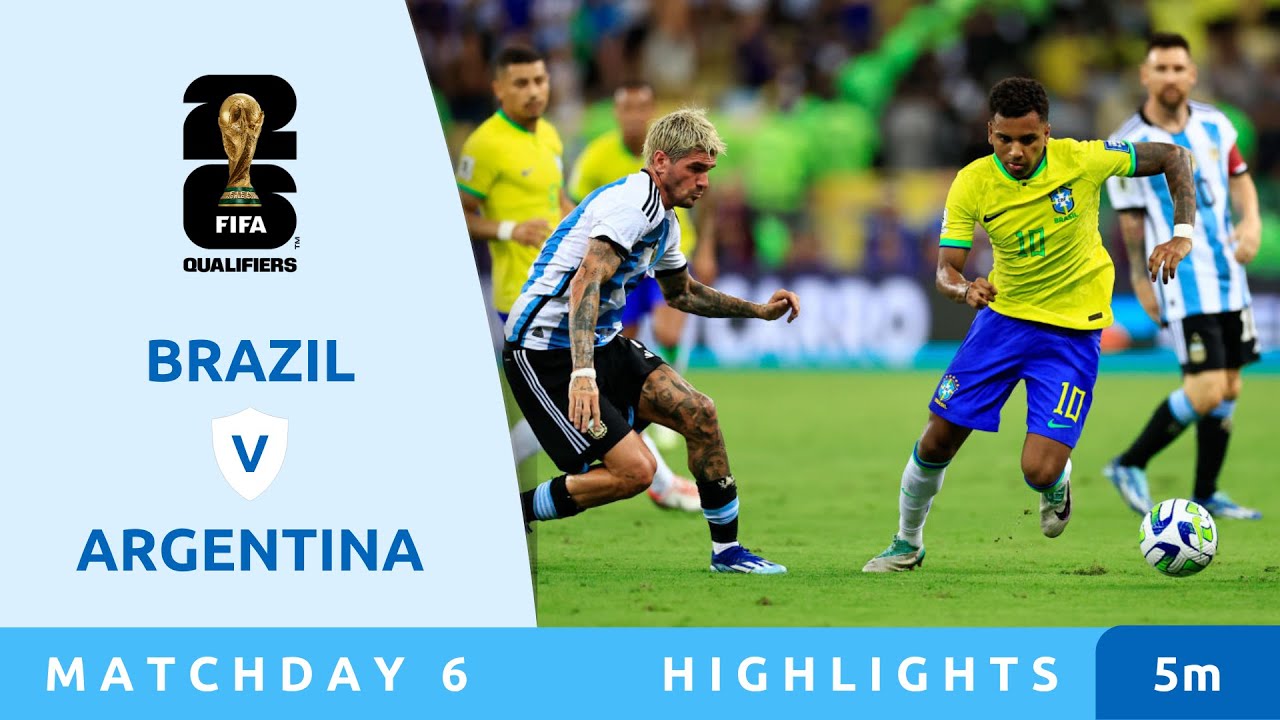 Brazil v Argentina - Highlights - FIFA World Cup 2026 CONMEBOL Qualifier background
