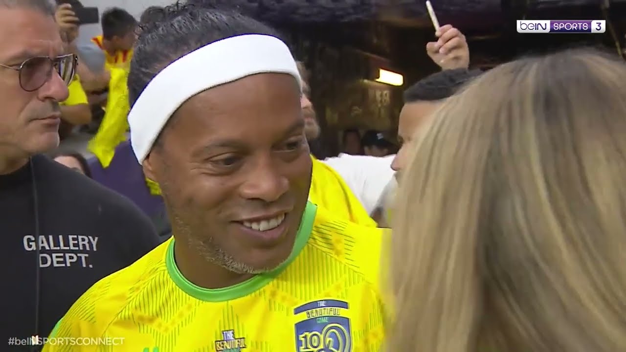 Team Ronaldinho 🤙 vs Team Roberto Carlos 🚀 | HIGHLIGHTS | 06/23/2023 | beIN SPORTS USA background