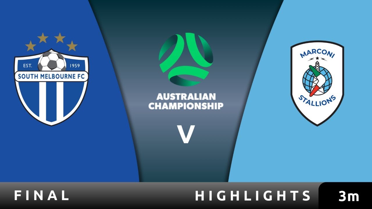 First EVER Aus Championship decider | South Melbourne v Marconi Stallions Highlights background