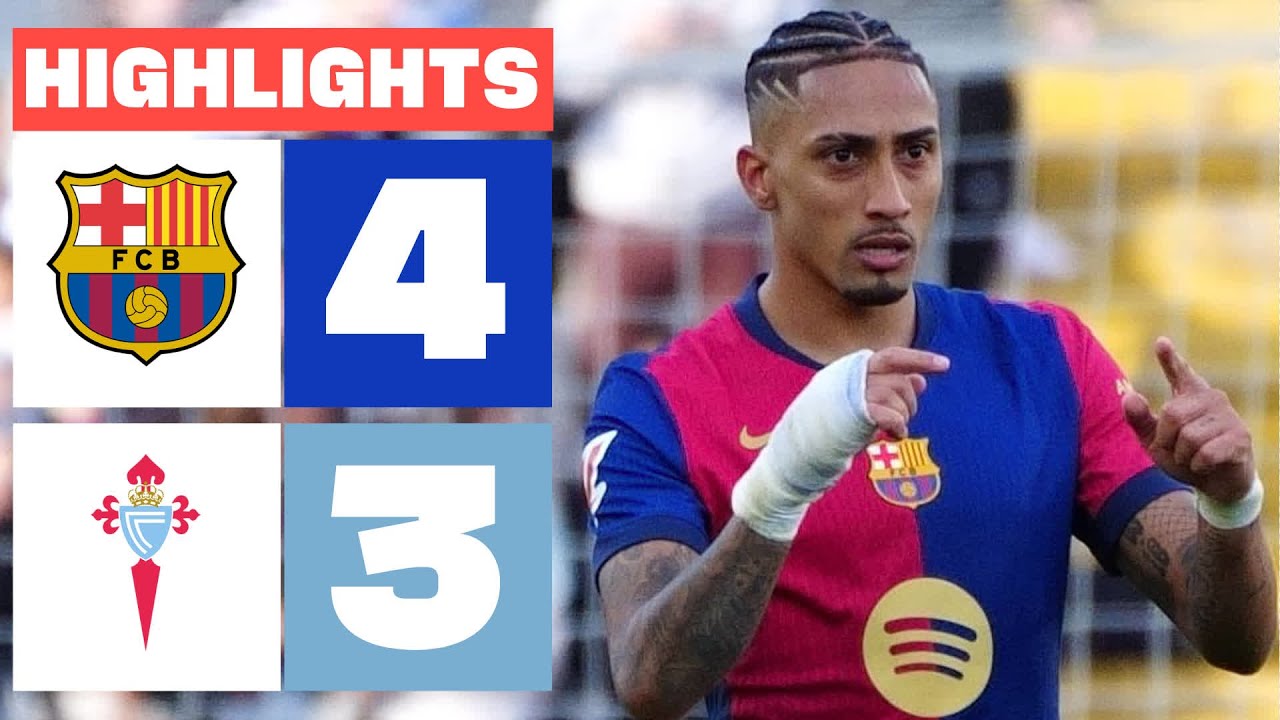 FC BARCELONA 4 - 3 RC CELTA I RESUMEN LALIGA EA SPORTS