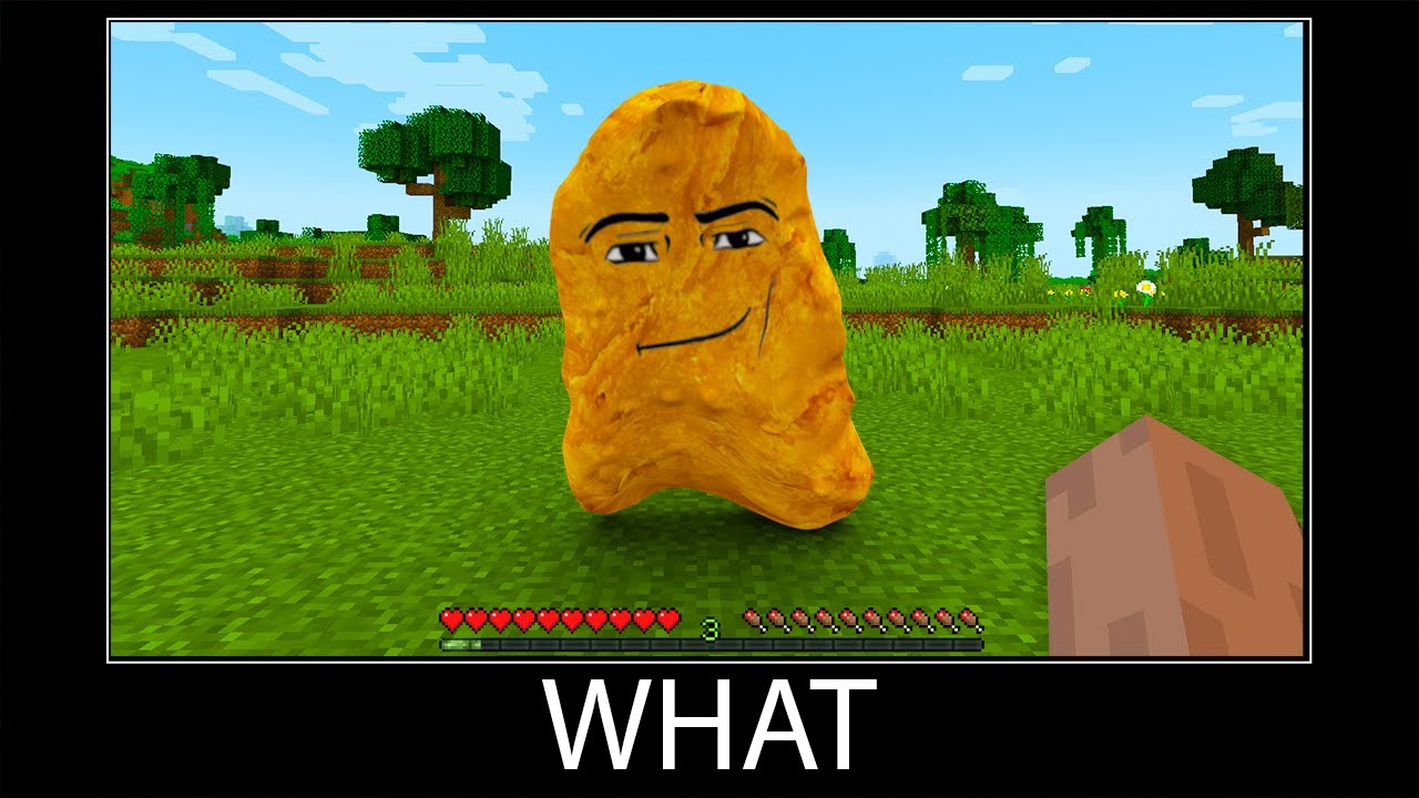 Minecraft wait what meme part 341 realistic minecraft Gegagedigedagedago background