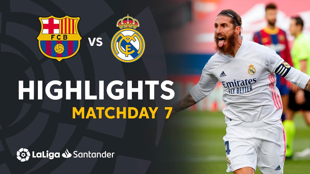 Highlights FC Barcelona vs Real Madrid (1-3) background