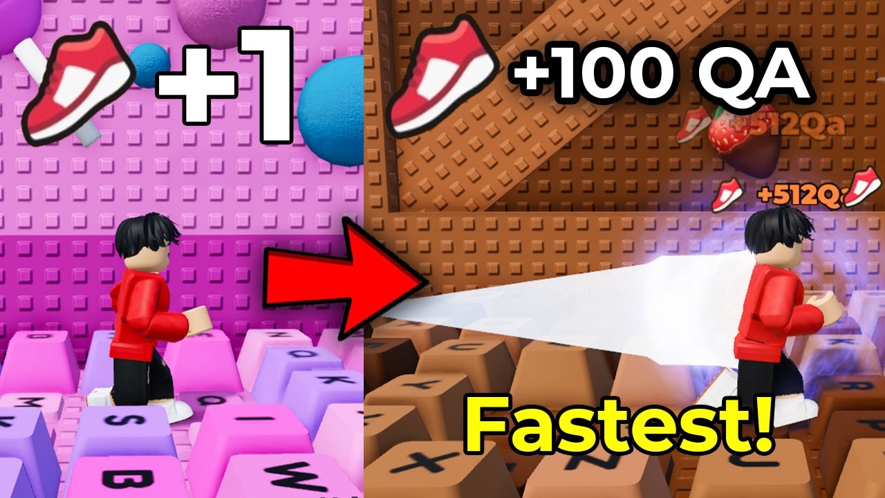 Becoming The Fastest Player In Roblox +1 Speed Keyboard Escape!