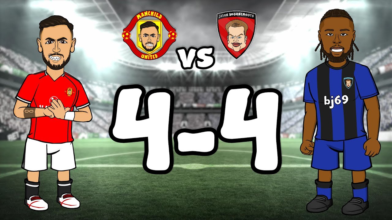 8 GOALS! 4-4🤯 Manchester Utd vs Bournemouth (Premier League Highlights Goals) background