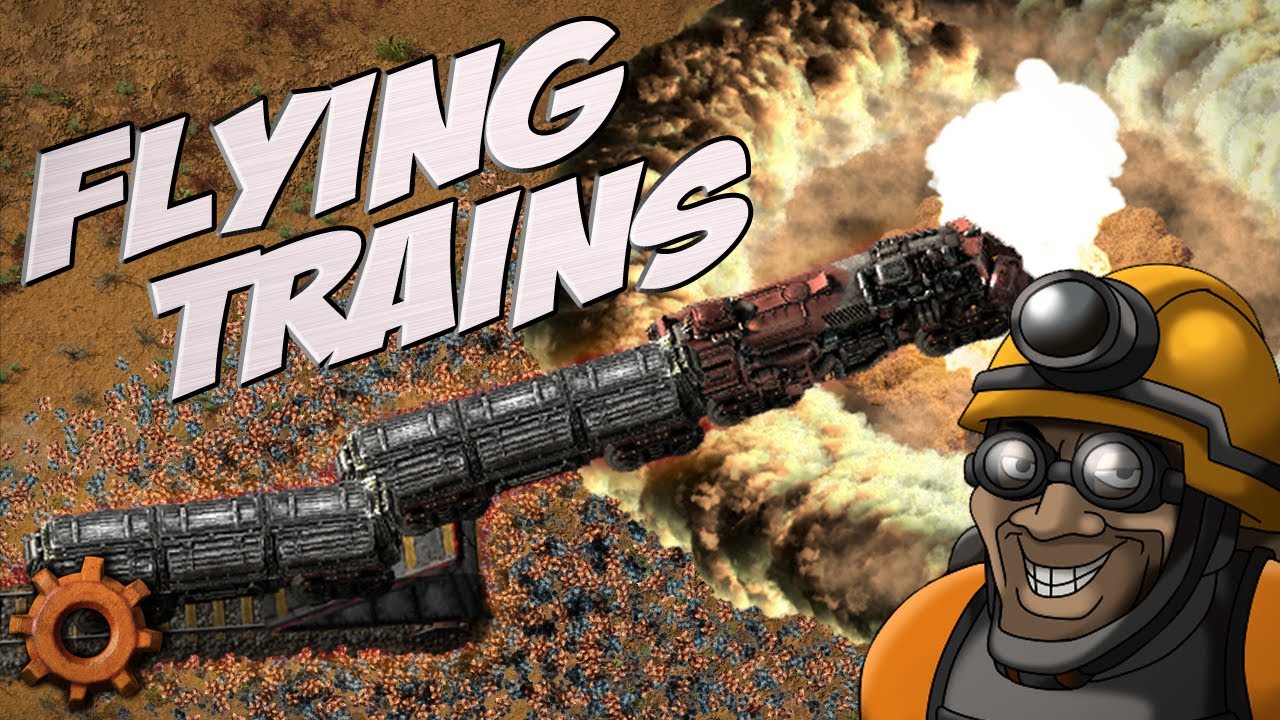 This Factorio Base is Powered by TRAIN COLLISIONS background