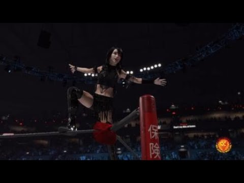 NJPW x STARDOM - Saya Kamitani vs Thekla New Japan Pro Wrestling Resurgence One On One Match background
