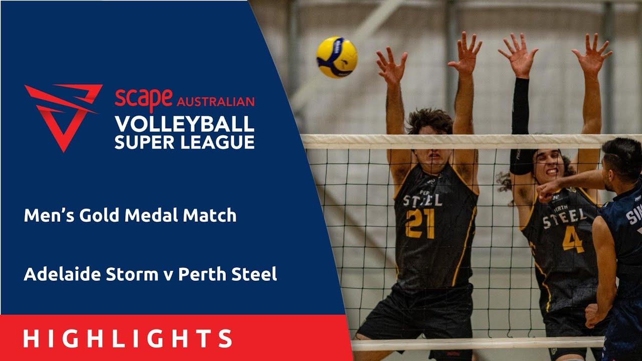 Men’s Gold Medal - Adelaide Storm v Perth Steel - Australian Volleyball Super League 2023 backdrop