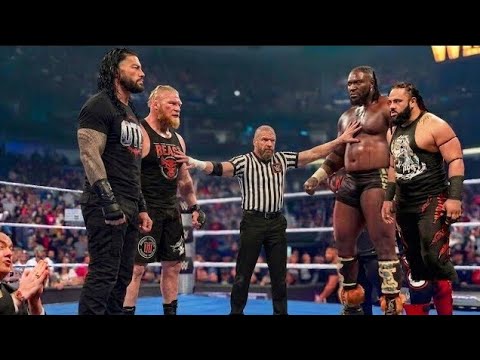 Finally Roman Reigns attacks jacob Fatu and BrockLesnar vs Oba Femi May 24/05 /2026 background