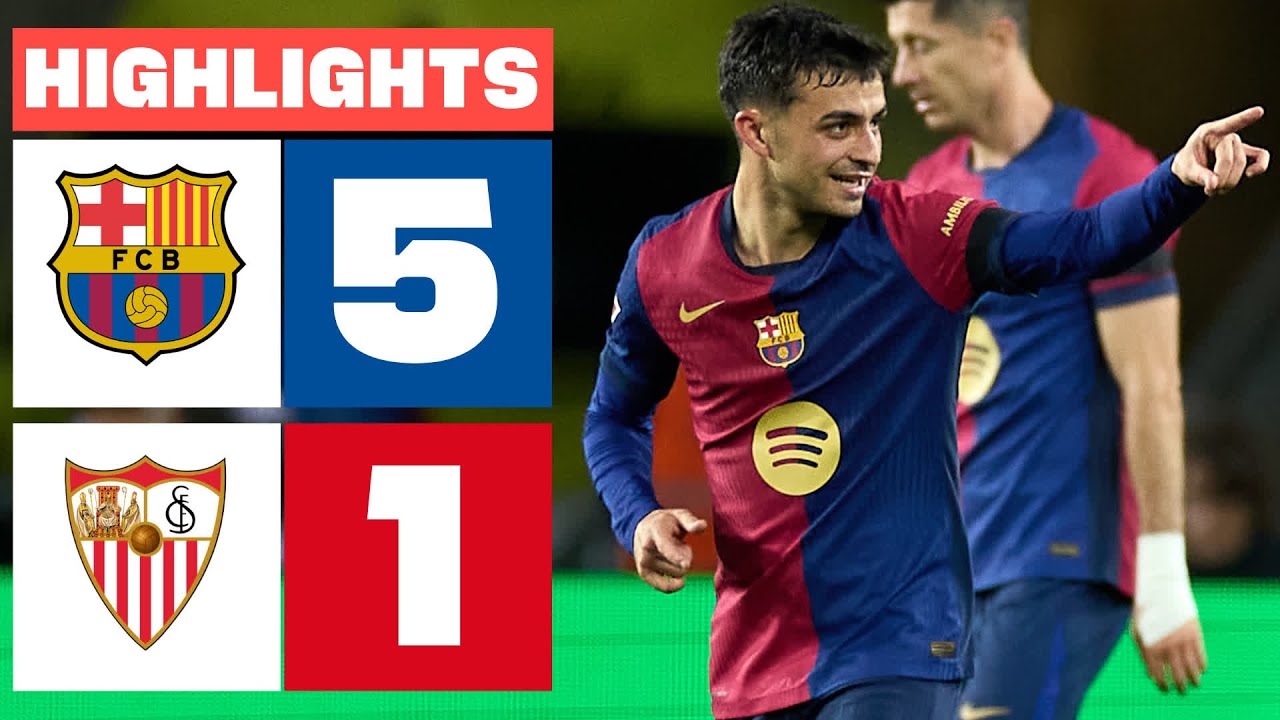 FC BARCELONA 5 - 1 SEVILLA FC I RESUMEN LALIGA EA SPORTS backdrop
