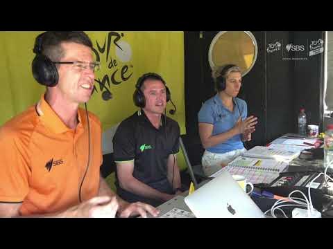 SBS commentary team react to Aussie's gutsy Stage 14 win background